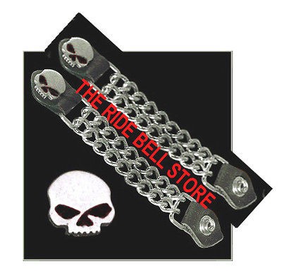 Willie G BLACK EYED SKULL MOTORCYCLE VEST Extender CHAINS