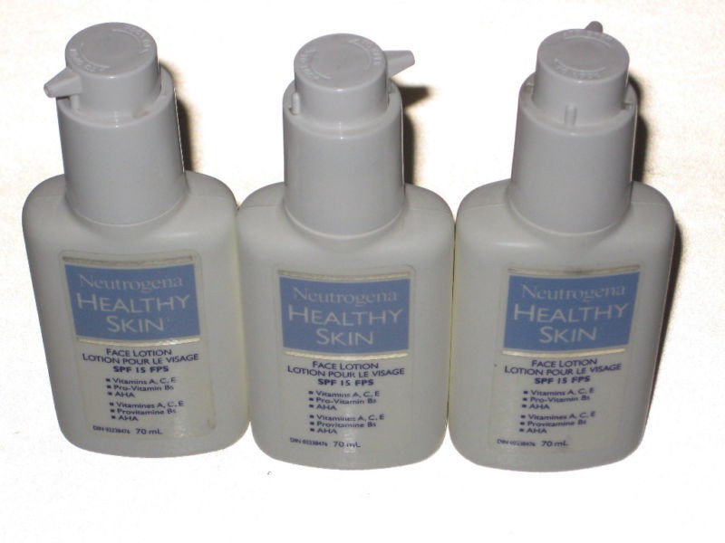 3x Neutrogena Healthy Skin Face Lotion spf 15 NEW 2.4