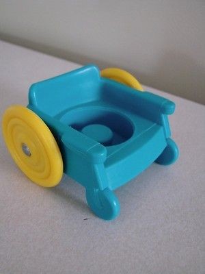 Fisher Price Little People Green School Bus Wheelchair EUC