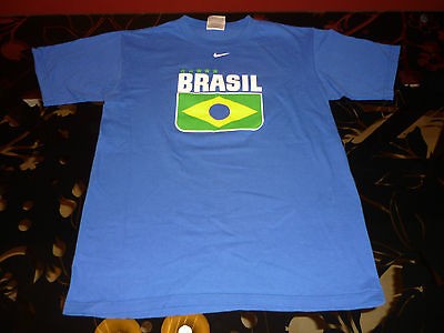 Nike Team Brasil Ronaldinho #10 T Shirt Size Small Color Blue