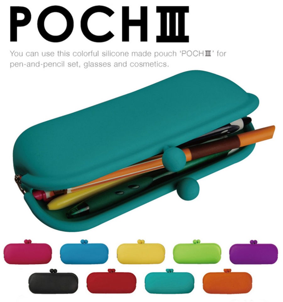   Silicone Eyeglass, Pen case, Makeup Purse   POCHI p+g design Japan