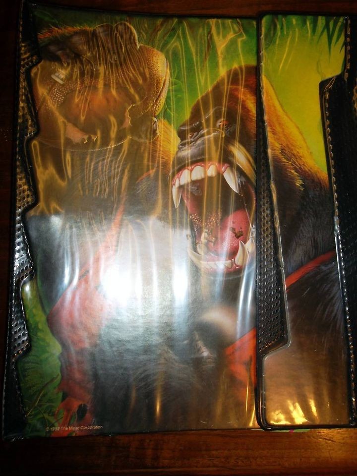   Gorilla Trapper Keeper Football Binder Old Stock 1991 No Rules