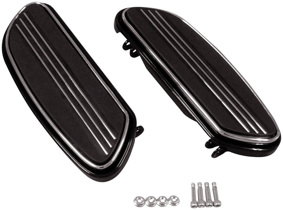 BLACK FLOORBOARDS STREAMLINE FLOOR BOARDS HARLEY FLH & FLST FOOT 