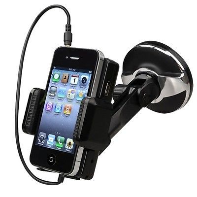 5mm FM Transmitter Car Charger Mount For HTC EVO 4G