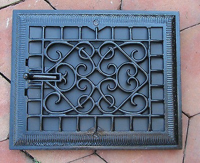 Grate Floor Wall Victorian Antique Black Vintage Cast Iron Register 