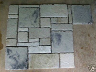 29 CONCRETE MOLDS LOT  CASTLE STONE PAVERS, TILE FLOORS