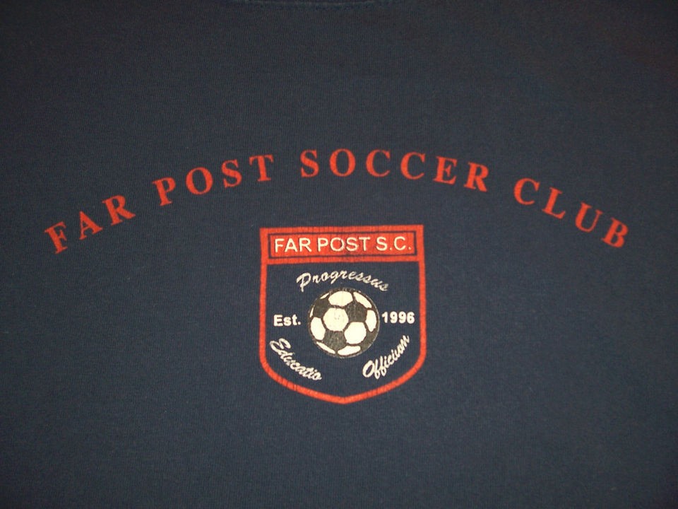 FAR POST SOCCER Vintage T Shirt Football Vermont VT Large World Cup 