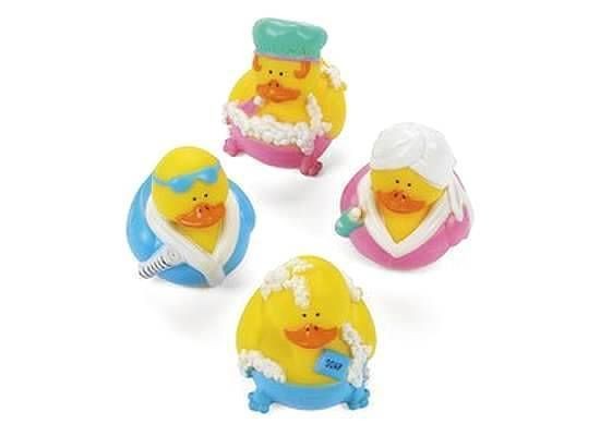 of 4 BUBBLE BATH TUB DUCKS Sauna SPA Party Child Favor Cake topper