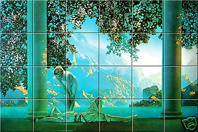 Maxfield Parrish Porcelain Art_DAY BREAK_24 Tile Mural