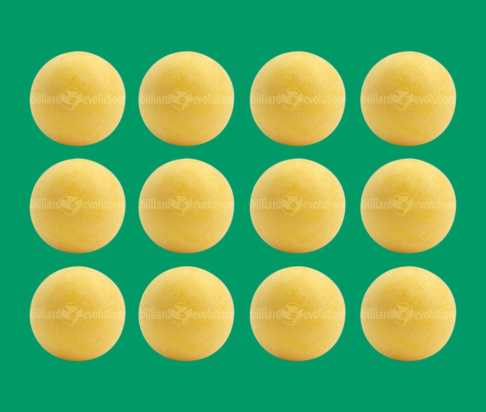12 Yellow Textured Foosballs Table Soccer Balls Dynamo