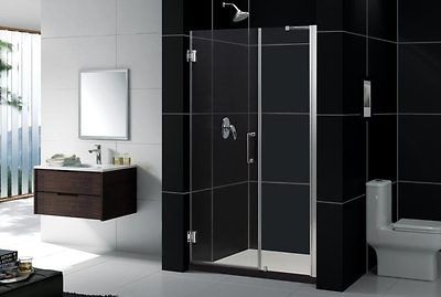   50 x 72 DREAMLINE UNIDOOR 3/8 GLASS SWING SHOWER DOOR FRAMELESS