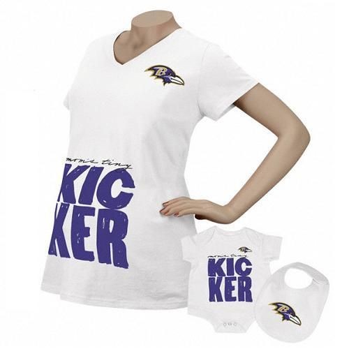 Baltimore Ravens Reebok Kicker Maternity Top & Infant 3 Piece Set