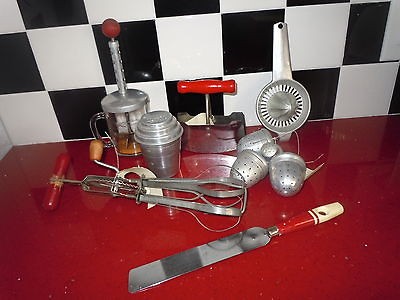   KITCHEN UTENSILS antiques vintage primitives FOLEY ANDROCK strainer