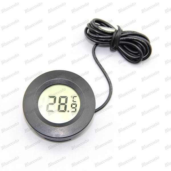 NEW Mini Digital LCD Round Fridge Aquarium Freezer Thermometer Meter 