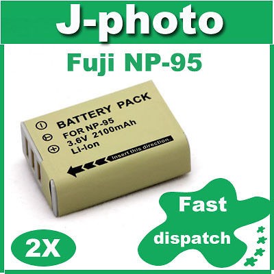 2X NP 95 NP95 Battery for Fujifilm Fuji Finepix F30 F31fd X100 Real 3D 