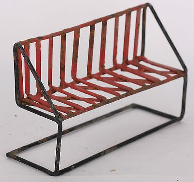 Play Furniture Child Bench Couch seat Vintage indoor outdoor toy tin 