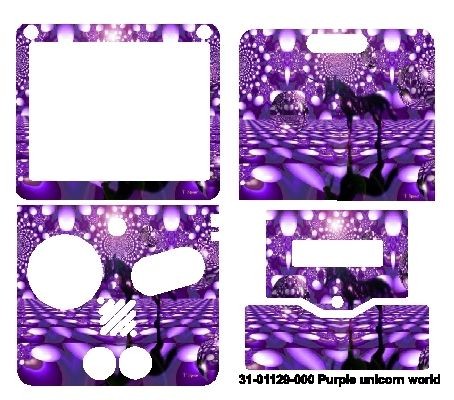 Game Boy Advance SP Skin   PURPLE UNICORN WORLD