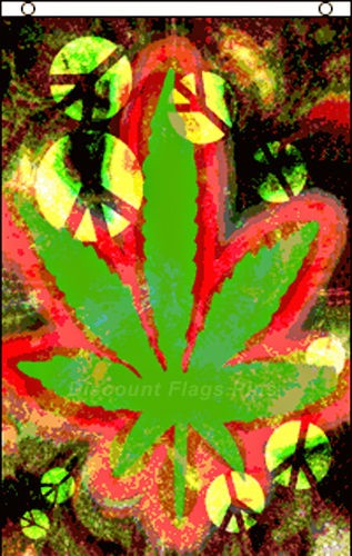   MARIJUANA Green Ganja Bud Weed Fun Party Sign 3x5 Poly Banner Flag