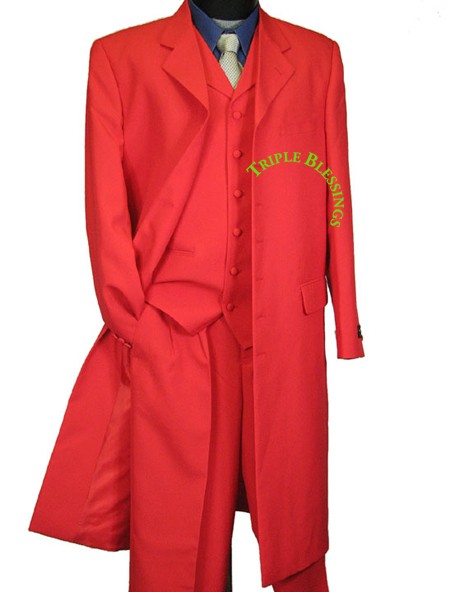 SHARP 45 JACKET LENGTH 3pcs MEN 7B ZOOT SUIT RED 42L htv $250+