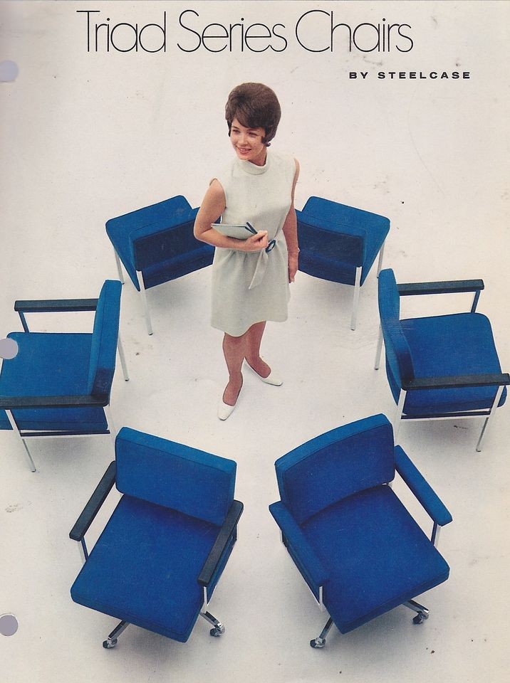 Vintage STEELCASE   TRIAD CHAIRS mod   retro   furniture catalog