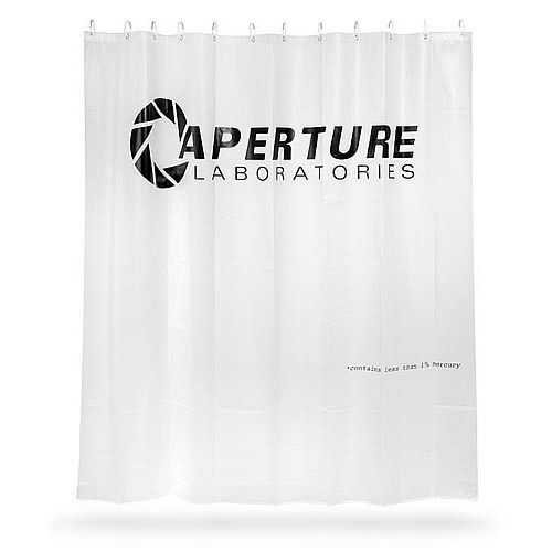 Portal 2 Aperture Science Shower Curtain