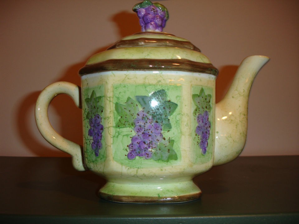   teapot handpainted,Portmeirion Studio,dishwasher & microwave safe