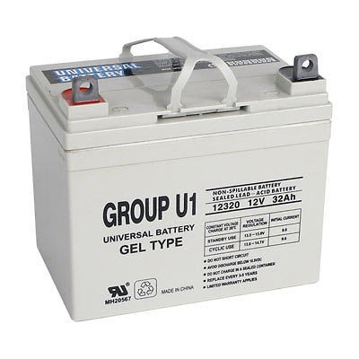 12V 32Ah SLA Gel Cell Scooter Battery Pride Mobility Group U1