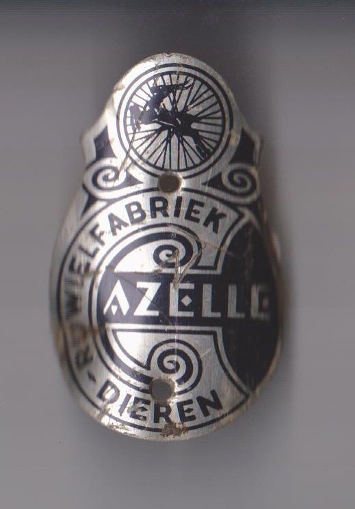 Vtg GAZELLE BICYCLE HEAD BADGE BIKE emblem headbadge