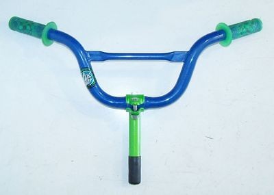 MONGOOSE BLUE/GREEN KIDS/YOUTH/JUNIOR BICYCLE HANDLEBARS W/STEM BIKE 