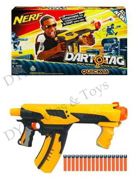 NEW NERF DART TAG QUICK 16 GUN BLASTER   SHIP WORLDWIDE