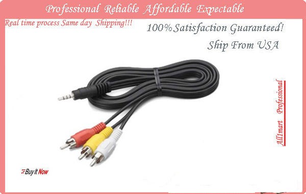   AV Cable Cord For Canon Powershot/Elura/Optura/VIXIA Camcorder Serie