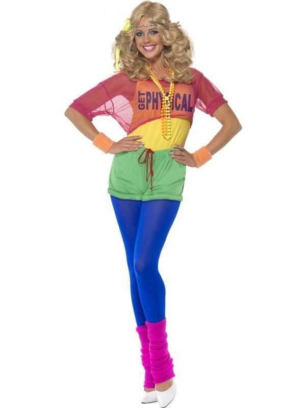   Lets Get Physical Girl 1980s Workout Smiffys Fancy Dress Costume