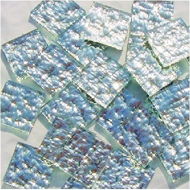 25 Silver Granite Mirror 1 Square Glass Mosaic Tile