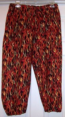 Loud and Wild Golf Knickers Pants Orange Black Flames N