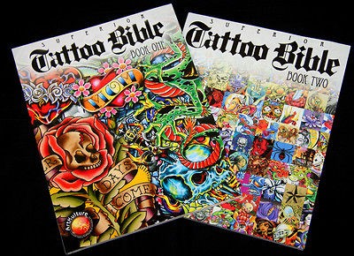  Reference TATTOO BIBLE BOOKS 1 & 2  flash, skulls, drawings 260