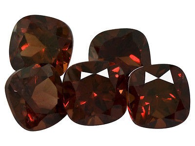   Red 5.25ctw (Avg) 5x5mm Square Cushion Natural Tanga Garnet Parcel JTV