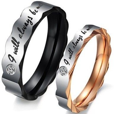 6MM 4MM Titanium Ring Stainless Steel Band Black Gold Color Wedding 