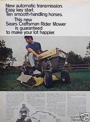 1969  Craftsman Lawn Tractor Mower Original Ad C MY STORE 5 
