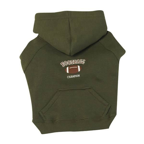 Green silk screen Football Hoodie S 11.5L Dog SweatShirt Jersey pet 