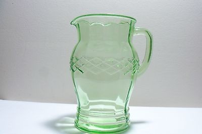 green glass pitcher in Glass