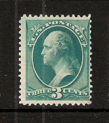 SCOTT 207   FINE+ USED   3 CENT WASHINGTON STAMP   VERY LIGHT CANCEL