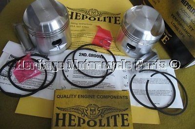 new HEPOLITE PISTONS+GUDGEON PINS,CIRCLIPS+RINGS  BSA A65 1962 73 