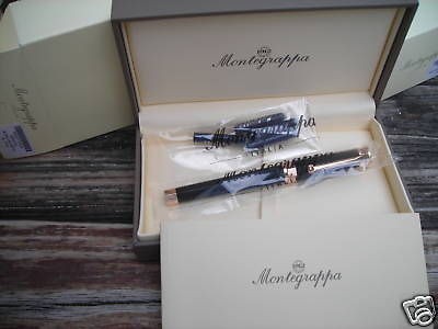 MONTEGRAPPA NEROUNO FOUNTAIN PEN LINEA RED GOLD