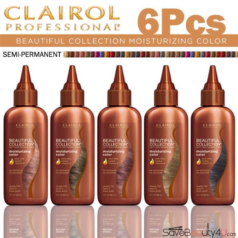 6pc Clairol Beautiful Collection Semi Permanent Color   3 oz