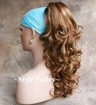   Ponytail Extension Hair Piece Long Curly Layered Claw Clip on /in NEW