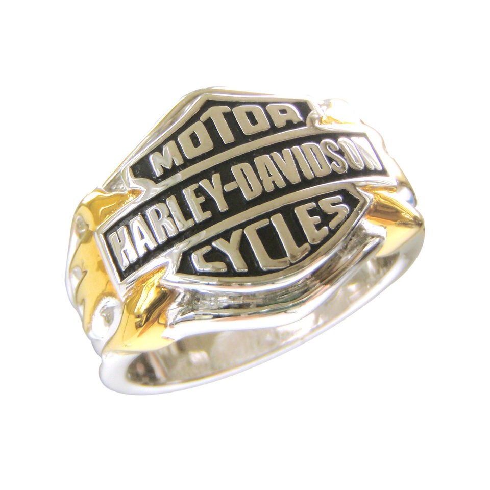 Harley Davidso​n Mens Silver Classic Logo Ring   NEW