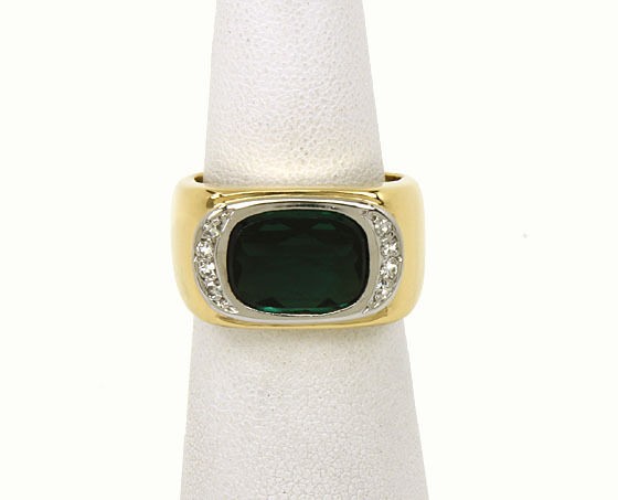 DESIGNER H. STERN 18K TOURMALINE & DIAMONDS BAND RING