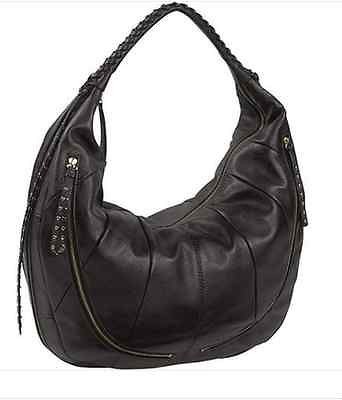 NEW ORYANY HANDBAG BLACK LUXE LEATHER OVER SIZED XL SLOUCHY HOBO BAG 