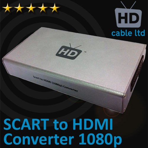 Scart to HDMI 1080p UPSCALER Converter Adapter Sky Wii