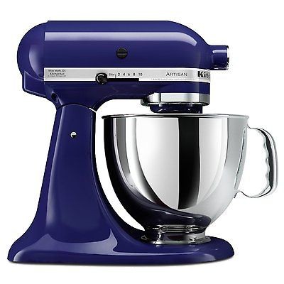 KitchenAid Cobalt Blue Artisan 5 Quart Stand Mixer KSM150PSBU Works 